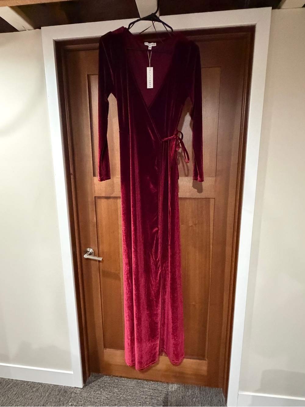 BalticBorn Velvet Red Maxi Dress M NWT - Picture 3 of 13
